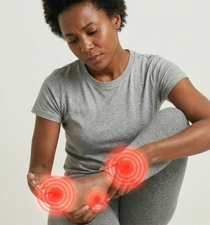 Person with foot and ankle pain